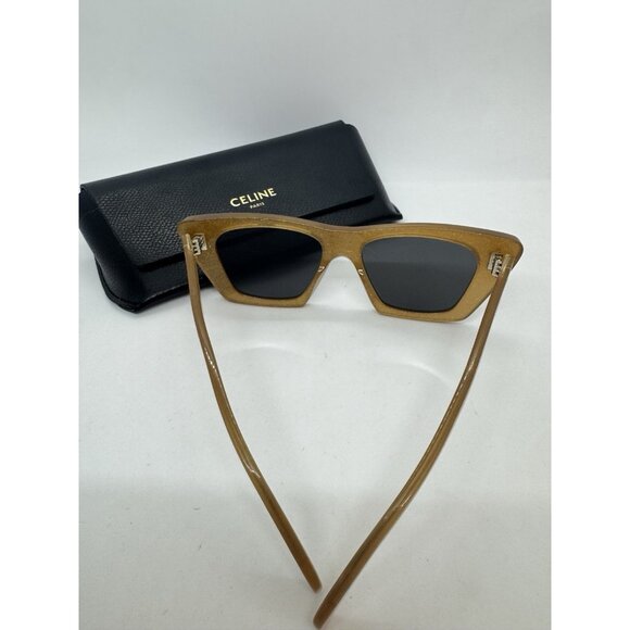 CELINE cat eye women's sunglasses + case Brown with glitter 51mm CL401871 - Picture 14 of 15